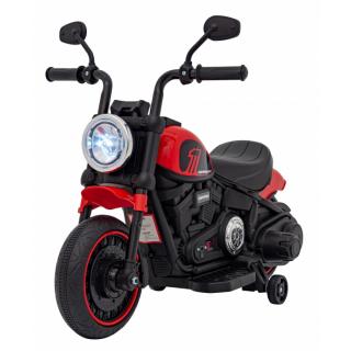 Motocicleta electrica CHOPPER FASTER AHL008, roti si scaun din plastic, 78x30x55 cm, putere 20W - Rosu