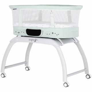 Patut cu leganare si cantar integrat Chipolino Sogno 2 in 1, Pastel green