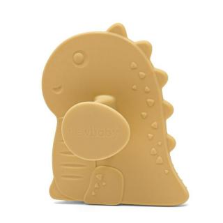 Perie de baie, New Baby, peri moi din silicon, Pentru pielea sensibila, 8x11 cm, Dinosaur Beige