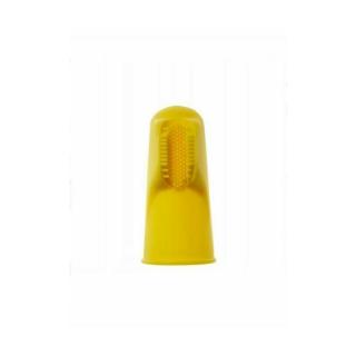 Periuta de dinti pentru deget, Fridababy, Cu peri moi, Silicon, Fara BPA, 3 luni+, Galben