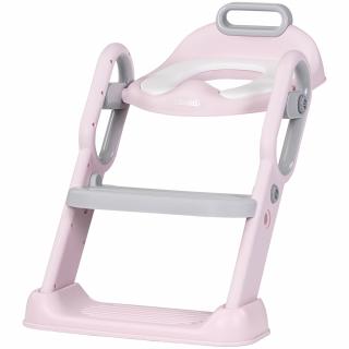 Reductor toaleta cu scara Chipolino Flippy, Pink