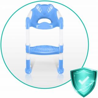 Reductor toaleta cu scara pentru copii, Ricokids, Albastru