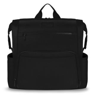 Rucsac impermeabil pentru mamici, Lionelo, Cube, Cu 12 compartimente si salteluta de schimbat, Negru
