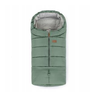 Sac de iarna Jibot,  pentru carucior, 100x48 cm, Impermeabil 3 in 1 Pale Eucalypt