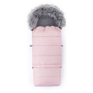 Sac de iarna, Multifunctional, Poate fi utilizat ca geanta prin desfacerea fermoarului, Atasabil la carucior, Lana, 110 cm, 0-3 ani, Roz