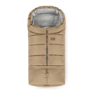Sac de iarna, PetiteMars, Jibot, Pentru carucior, landou sau scaun auto, 100x48 cm, Impermeabil, Extensibil, 3 in 1, Bej
