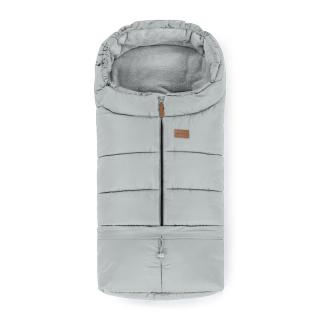 Sac de iarna, PetiteMars, Jibot, Pentru carucior, landou sau scaun auto, 100x48 cm, Impermeabil, Quiet Grey