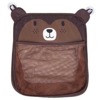 Saculet pentru jucariile de baie, Bear, Cu sistem de prindere cu ventuze, Dimensiune 32x38 cm, FreeON