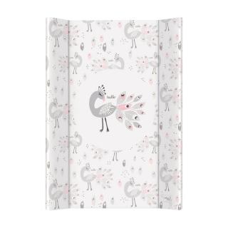 Saltea de infasat, Ceba Baby, Confort, 50x70 cm, Atasabila la patut, Fara BPA, 0 luni+, Lolly Polly Peacock