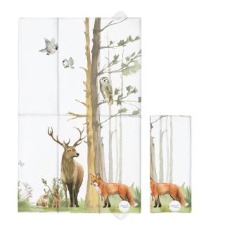Saltea de infasat, Ceba Baby, Pliabila, 60 x 40 cm, Woodland