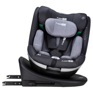 Scaun auto, FreeON, Opal, Pentru copii, Nastere - 140 Cm  0 - 12 ani, Rotire 360   grade, Tehnologie Isofix I-Size si Top Tether, Spatar reglabil, Conform cu standardul european ECE R129, Dark Grey