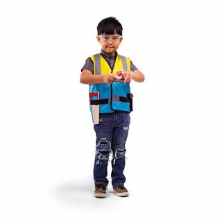 Set costum si accesorii constructor pentru copii (3-5 ani)