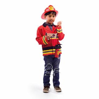 Set costum si accesorii pompier pentru copii (3-5 ani)