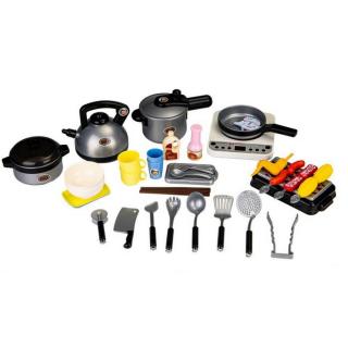 Set de barbeque cu led si sunete si 40 de elemente Ecotoys