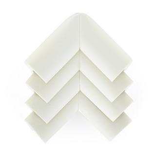 Set protectii pentru colturi ascutite, Absorbtie a socurilor, Din spuma, Cu adeziv, 5 x 5 x 2 cm, 4 bucati, Alb