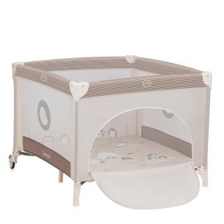 Tarc de joaca copii, Lionelo, Bonnie, Pana la 15 kg, 100 x 100 cm, Beige Sand