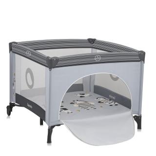Tarc de joaca copii, Lionelo, Bonnie, Pana la 15 kg, 100 x 100 cm, Grey Stone