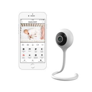 Video monitor, Babyline Smart, cu cablu USB, Conexiune Wifi, Comunicare bidirectionala, Senzor de temperatura, Alb