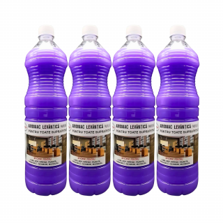 Pachet amoniac LEVANTICA 4 buc x 1.5l curatare profunda bucatarie, tapiterii, covoare, lemn, MDF, gresie, faianta, pardoseala, geamuri, marmura