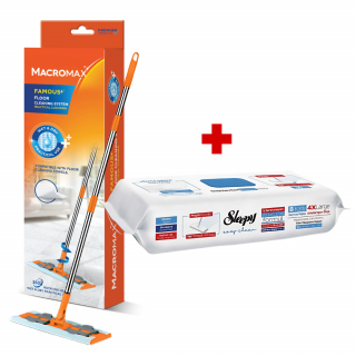 PACHET PROMO- Lavete umede pentru curatare pardoseli SLEEPY EASY CLEAN Bleach Additive+NEW Mop curatare UscataUmeda MACROMAX