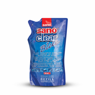 Sano Detergent geamuri Clear Blue ,   Rezerva 750 ml