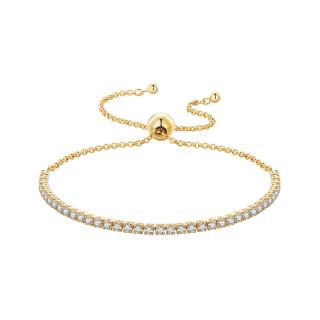 Bratara argint tennis ajustabila Elegance