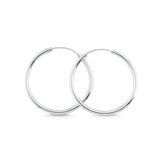 Cercei argint simpli in forma de cerc cu diametru de 20 mm