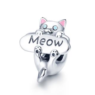 Charm argint 925 cu pisicuta Meow - Be Nature PST0147