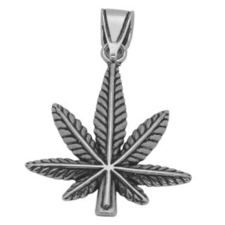 Pandantiv argint 925 frunza de marijuana PSX0634