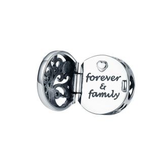 Talisman argint cu copacul vietii si Forever  Family