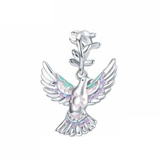 Talisman argint cu porumbelul pacii