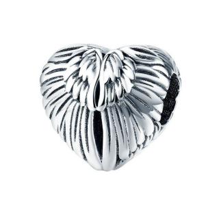 Talisman din argint 925 in forma de inima cu aripi de inger