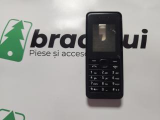 Carcasa Compatibila pentru Nokia 106 neagra ,   Kit Complet fara logo