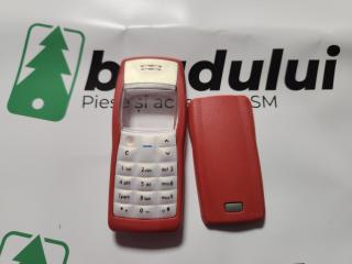 Carcasa Compatibila pentru Nokia 1100 rosie ,   Kit Complet Fara Logo