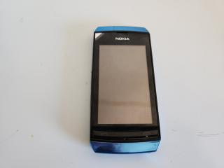 Telefon Nokia 306 folosit albastru cu folie pe ecran