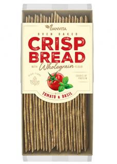 DANVITA Paine Crocanta din Faina de Grau cu Rosii  Busuioc 130g