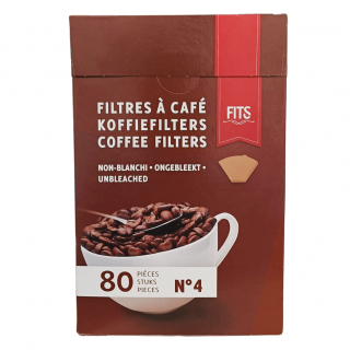 FITS   SAFETY Filtre Con pentru Cafetiera, V60 din Hartie Nr.4 80buc