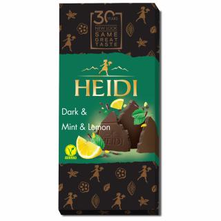 HEIDI Dark Mint  Lemon Ciocolata Neagra cu Menta si Lamaie 80g