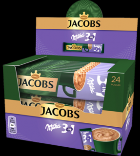 JACOBS 3in1 Milka Mix Cafea Instant Plic 24buc