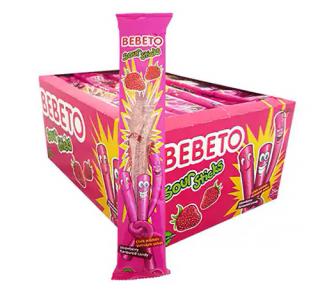 Jeleuri Sour Sticks cu Aroma de Capsuni BEBETO 24x30g