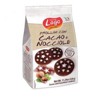LAGO Biscuiti Frollini cu Cacao si Alune 400g