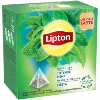 LIPTON Ceai Verde cu Menta Piramide - Green Tea Intense Mint 20x1.6g