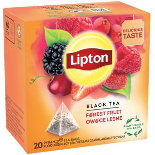 LIPTON Forest Fruit Ceai Negru cu Fructe de Padure Piramide 20x2.1g