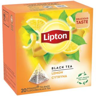 LIPTON Lemon Ceai Negru cu Lamaie Piramide 20x2.1g