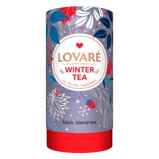 LOVARE Winter Tea Ceai Negru Cutie Cadou Tub 80g + 15 filtre de Ceai