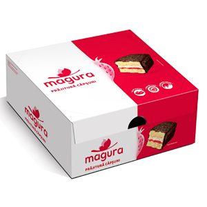 MAGURA Prajitura cu Crema de Capsuni 24x35g