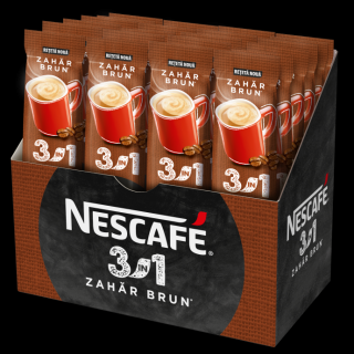 NESCAFE 3in1 Zahar Brun Cafea Instant Plic 24x15g