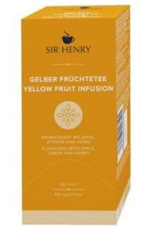 SIR HENRY Ceai Yellow Fruit din Mere, Lamaie si Miere, Infuzie 25x2.25g