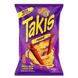 TAKIS Tortilla Chips Fuego Ardei Iute si Lamaie Verde 90g