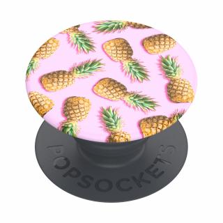 Accesoriu de telefon si tableta PopSockets, suport PopGrip cu fixare durabila,  Pineapple Palooza